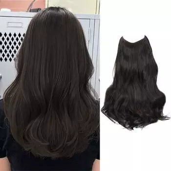 Микровьющиеся волосы Bybrana V-образной формы, которые можно носить с натуральными синтетическими париками. 20inch