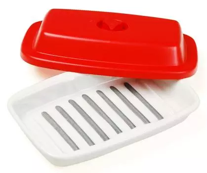 Микроволновая нагревательная пластина Kuriyama S красно-белая MW-022