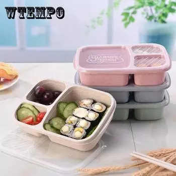 Коробка для обеда Bento в микроволновой печи, контейнер для еды для пикника, ящик для хранения
