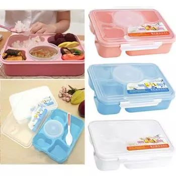 Микроволновая печь Bento Lunch Box Пикник Еда Контейнер для фруктов Ящик для хранения для детей и взрослых белый
