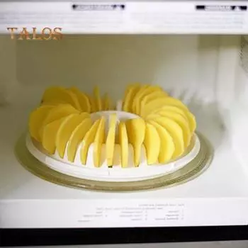 Микроволновая печь для приготовления хрустящих чипсов для вегетарианцев и веганов, универсальный слайсер, портативный и практичный кухонный гаджет белый