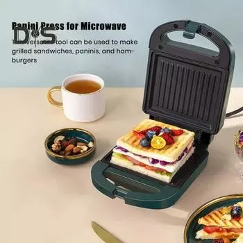 Микроволновая печь для приготовления сэндвичей, пресс для жареного сыра, панини, можно мыть в посудомоечной машине, тостер, бургер-печь для дома, общежития, офиса EU