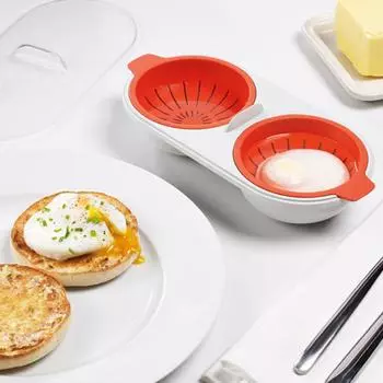 Микроволновая печь для яиц-браконьеров, пищевая посуда, двойная чашка, яйцеварка, кухонный набор для яиц на пару, микроволновые печи, инструменты для приготовления пищи зелёный