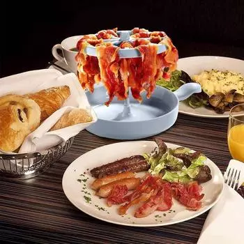 Микроволновая печь-гриль, беконница для микроволновой печи, микроволновая печь для приготовления бекона, микроволновая печь для приготовления бекона в духовке One Size