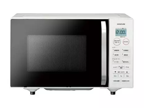 Микроволновая печь Koizumi 16 л с плоским столом, инфракрасный датчик Hertz Free, оснащенный высокоскоростным режимом подогрева, поставляется с квадратной пластиной белого цвета KOR-1605/W