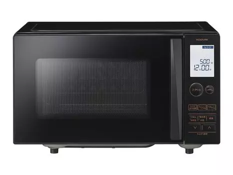 Микроволновая печь Koizumi Single Function 18L для проживания одного или двух человек с плоским столом и большим шрифтом, черный цвет, без герц KRD-1880/K