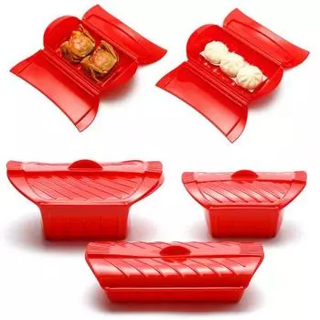 Микроволновая печь Многофункциональная пищевая устойчивая к холоду и жаре интимная ручка Легко очищаемая паровая стойка M красный