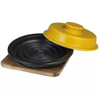 Микроволновая печь Nishinippon Toki Простая и здоровая кухонная утварь Блюдо для открытого огня Сделано в Японии Не для жарки (желтый) Не жарить (Приготовление в микроволновой печи/Экономия времени/Нет жёлтый