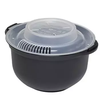 микроволновая печь рис 1 микроволновая печь рис быстро 1 7 с половиной удобный 341068 Небрендовая плита, чашка, 1/2 чашки, плита, плита, чашка, минут, продукт, чёрный