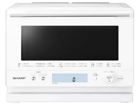 Микроволновая печь SHARP с функцией перегрева пара PLAINLY белая 23 л Hertz Free вертикальное открытие RE-WF234-W