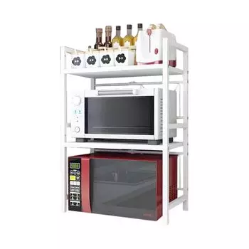 микроволновая печь тостер кухонная полка телескопическая ширина внутри x глубина 36 см x высота 79 см Высоту полки для хранения можно регулировать вверх и вниз Кухня белый