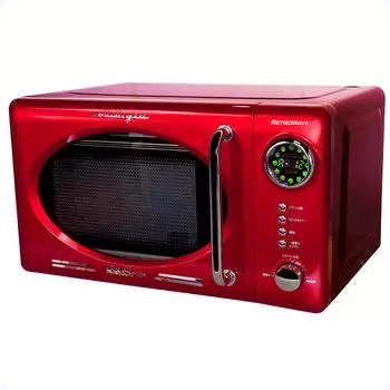 Микроволновая печь в стиле ретро Wave Wine 17 л с поворотным столом Одна функция Retro Hertz Free Простота эксплуатации Таймер с функцией отложенного приготовления Размораживание Маленький Компактный