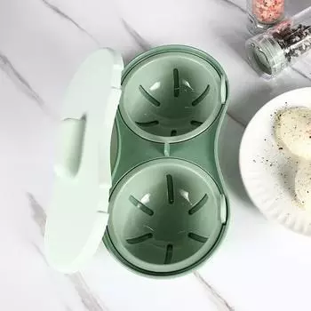 Микроволновая печь Яйцеварка с 2 решетками Пластиковая яйцеварка с крышкой для легкого приготовления вареных яиц и домашних яиц Кухонные гаджеты для приготовления пищи