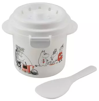 Микроволновая рисоварка Skater, рисоварка на 1 чашку с крылом для сушки Moomin Kitchen 640 мл UDG1-A