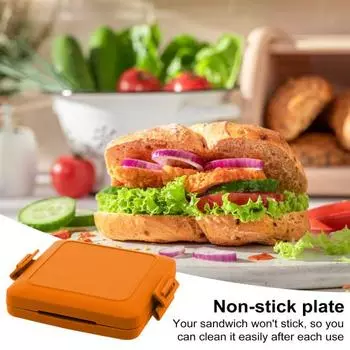 Микроволновая сэндвич-машина для тостов с регулируемыми силиконовыми ремнями, антипригарными досками, быстрое приготовление, легко чистится, инструмент для быстрого приготовления еды серый