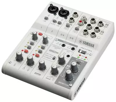 Микшер Yamaha Live Streaming 6-канальный, белый AG06MK2 W