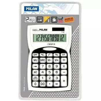 MILAN 12 digit calculator 152012BL white x black