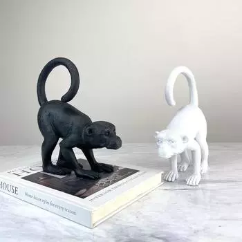 Milan Monkey Черно-белые украшения с обезьянами Ремесла Креативные украшения для дома Украшения для гостиной Украшения с животными-обезьянами