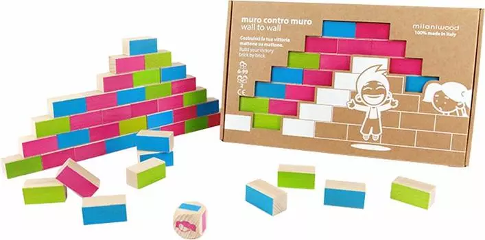 Milaniwood milaniwood Игра Развивающая Игрушка Деревянные Строительные Блоки Цветные Конкурентные Возраста Стена 6+