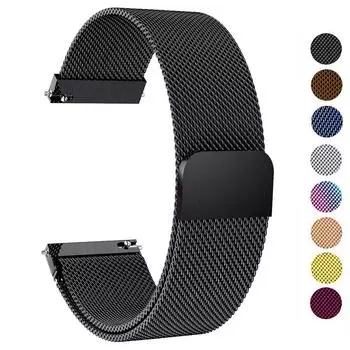 Миланская петля для Samsung Galaxy watch 4 40 мм 44 мм Classic 42 мм 46 мм Active 2 Gear S3 S2 Classic 20 мм 22 мм Металлический ремешок для Huawei Watch 2 Pro amazfit