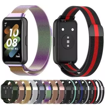 Миланский магнитный ремешок для Huawei Band 7, Сменный смарт-браслет из нержавеющей стали, браслет для Huawei Band 7, металлический ремешок