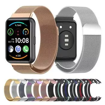 Миланский ремешок для Huawei Watch Fit 2 с магнитной петлей для Huawei Fit2 Active браслет-ремешок для часов For Huawei Watch Fit 2 серебряный