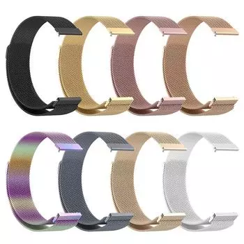 Миланский ремешок-петля для Huawei Watch GT 2/3 GT3 42 мм 46 мм ремешок для часов из нержавеющей стали для Huami Amazfit GTS GTR 4/3/2 20mm серебряный