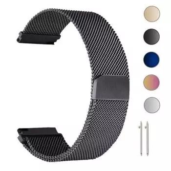 Миланский ремешок-петля для Samsung Galaxy Watch Active 2, 46 мм, 42 мм GearS2 S3 Frontier/классический ремешок Amazfit Bip/gtr 47 мм для Huawei Watch Gt/2/2e