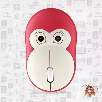 Милая 2.4G беспроводная мышь для компьютера, ноутбука, китайское лицо, конфетный цвет, беспроводная мышь для офиса, дома, подарок для девочек синий