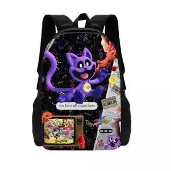 Милая 3D игра Улыбающиеся существа Мальчики и девочки рюкзак Водонепроницаемая сумка через плечо Аниме рюкзак Mochila детский подарок