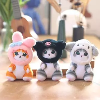 Милая акула кошка кулон плюшевая игрушка кукла котенок сумка подвесной брелок кукла кукла 12 cm.