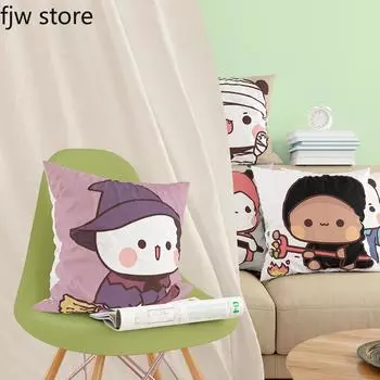 Милая аниме красная панда грудь наволочка ведьма вампир мумия зомби Хэллоуин вечеринка декор диван подушка для дома 40x40cm