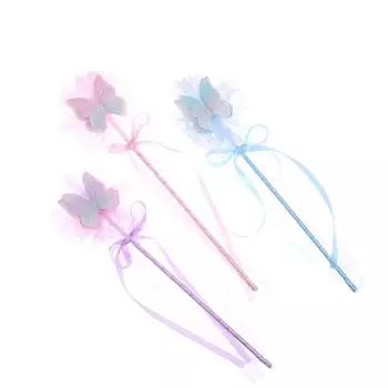 Милая бабочка волшебная палочка фея палочка принцесса косплей реквизит палочка для девочек день рождения Хэллоуин вечеринка принадлежности фиолетовый