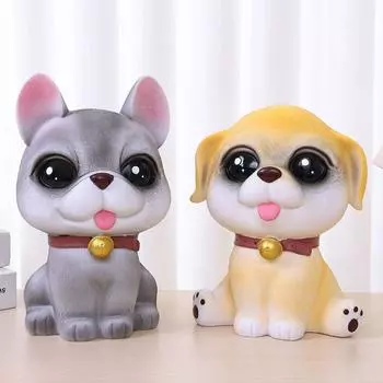 Милая банка для хранения собак, небьющаяся копилка, украшения, большая емкость, копилка для щенков, дети жёлтый