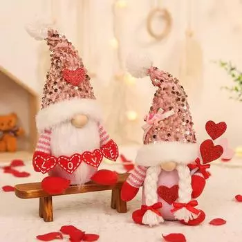 Милая безликая кукла, плюшевая кукла-гном, игрушка, подарки на День святого Валентина, украшения для домашнего стола, украшения для свадебной вечеринки, парные куклы, подарки as the picture