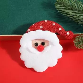 Милая блестящая новогодняя рождественская брошь Снеговик Санта-Клаус Рождественская елка в форме звезды булавка одежда шарф значок наряд аксессуары C