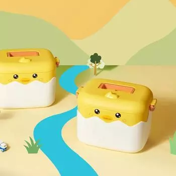 Милая большая аптечка, домашняя аптечка, многослойная портативная аптечка для малышей, домашняя детская аптечка лимонно-желтый