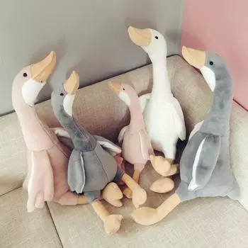 Милая большая белая кукла-гусь, плюшевая игрушка, подушка для сна «Подними шею гуся», утешительные куклы, подарки 40 cm