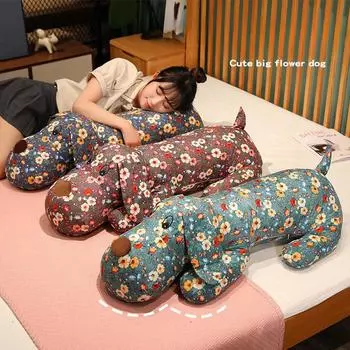 Милая большая кукла-собака-цветок, плюшевая длинная подушка, детская спящая кукла, большая кукла, подарок на день рождения 90cm 1.1kg