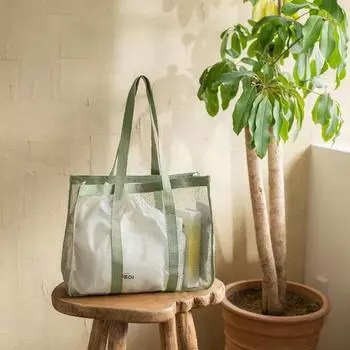 Милая большая многофункциональная сетчатая дышащая сумка-тоут для отдыха и путешествий, большая вместительная сумка для хранения, сумка для покупок, сумка-органайзер для дома фиолетовый