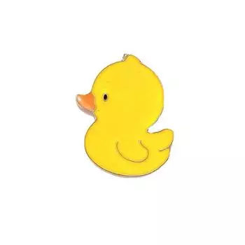 Милая брошь мультфильм маленькая желтая утка одежда аксессуары значок на булавке