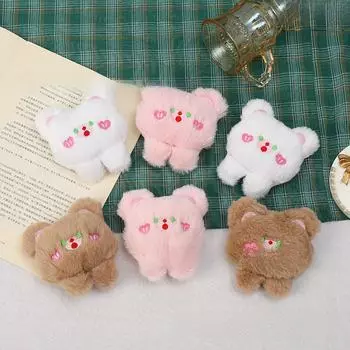 Милая брошь в виде мультяшного медведя: Кукла, подвеска на сумку, головной убор, наушники, аксессуар для обуви long-haired bear белый