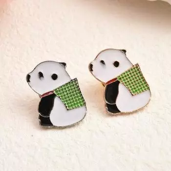 Милая брошь в виде панды, свитер, шаль, шляпа, клипса, женская одежда для девочек, платья, шарф, украшения, костюмы, брошь, ювелирное изделие, подарок