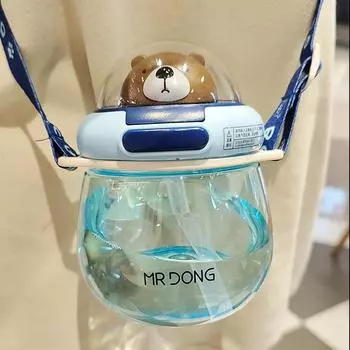 Милая бутылка для воды для девочки, стакан с трубочкой, 650 мл, тритановая чашка, кавайный мультяшный чайник, бесплатная доставка, товары, спортивный кувшин для питья для фитнеса without stickers