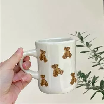 Милая чашка медведя, керамическая кружка, чай с молоком, кофейная чашка, чашка Марка, уникальные подарки Bear cup