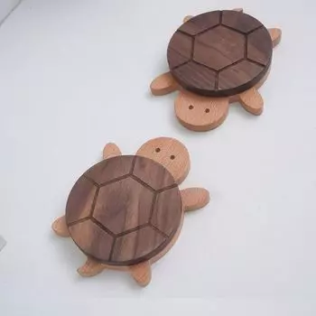 Милая черепаха изоляционная подставка деревянная черепаха подставка для чая поднос украшение стола подставка для чашки чайная посуда Turtle