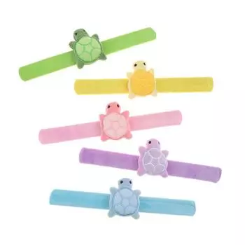 Милая черепаха плюшевый браслет с защелкой мультфильм животное кукла хлопающее кольцо игрушка браслет для вечеринки девочка ребенок подарки на день рождения розовый