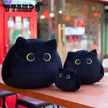 Милая черная кукла-кошка, подушка, плюшевая игрушка-кошка, кукла, детская кукла, спящая на кровати, подарок на день мальчика для девочки 18cm чёрный