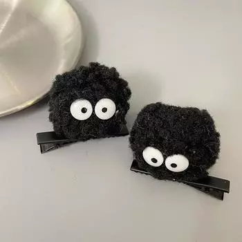 Милая черная повязка на голову с угольным шариком Осень/Зима Повязка на голову Женский головной убор для умывания лица Новый для выхода Мальчики Девочки