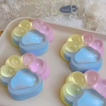 Милая цветная игрушка-лапка для кошек, сжимающая медленный отскок, мягкая игрушка-моти, игрушки для снятия стресса, детские сенсорные игрушки-фиджет, подарки one size